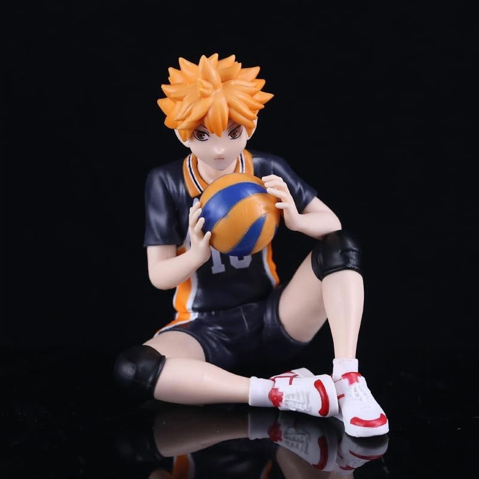 Newly Hinata Shoyo Figure Kageyama Tobio Figure Sitting Anime Figures 18cm/7.1inch Handmade PVC Game Character Model Decoration Craft Gift (c)