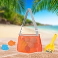 thumbnail image 1 of Bolsa De Juguetes Bolso de playa de malla Bolso de mano de estilo lindo Bolso de recolección para exteriores (gris claro naranja), 1 of 5