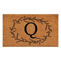 Calloway Mills Rustic Leaf Vine Monogrammed Doormat, 36" x 72" (Letter Q)