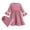 00-Hot Pink363, variant on Toddler Girls Outfits Solid Tassels Long Sleeve Ruffle Abaya Dress Hijab 2Pcs Set