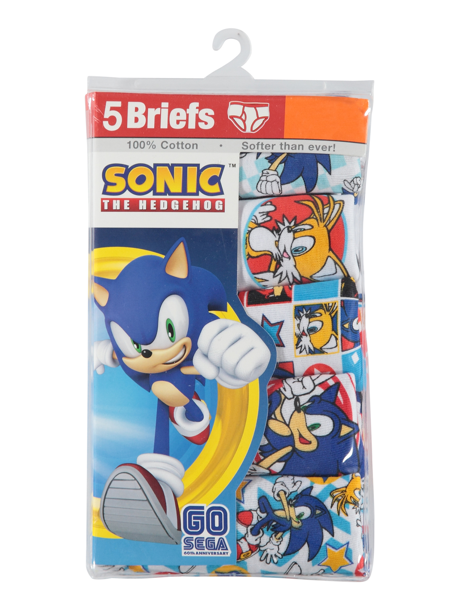 Sonic The Hedgehog Boys Underwear, 5 Pack Briefs Sizes 4-8 - Walmart.com