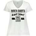 thumbnail image 3 of Inktastic North Dakota Awesome Since 1889 Women's Plus Size V-Neck T-Shirt, 3 of 5