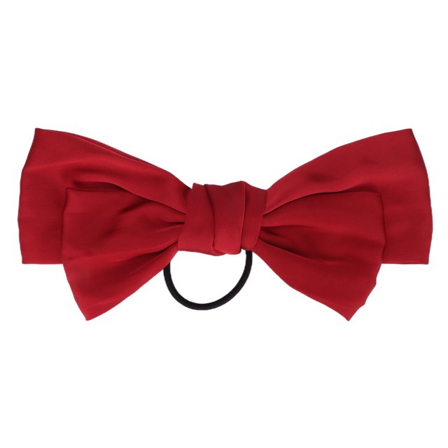 Cinta de satén con lazo para el pelo, lazo grande de moda, cuerda para el pelo para fiesta de cumpleaños, color rojo