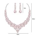thumbnail image 2 of Kkkded Party Necklace 1 Set of Wedding Earrings with Extension Chain - Faux Crystal Inlaid, 2 of 7
