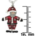 thumbnail image 3 of Jewelry Trends Pewter Enamel Holiday Santa Claus Charm with 18 Inch Chain Necklace, 3 of 3