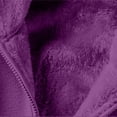 thumbnail image 6 of HAPIMO Women's Fashion Soft Fleece Coat Long Sleeve Thicken Outwear Pockets Clearance Zip Up Stand Collar Fall Slim Basic Jackets Winter Casual Sweatshirts Cardigans Purple XXL, 6 of 6