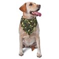 thumbnail image 6 of Dog Bandanas, Cool Cat Green Camouflage Adjustable Dog Scarf Triangle Bib Handkerchief Accessories for Small Medium Large Dogs, Cats, Pets, 6 of 6