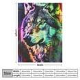thumbnail image 4 of Chilfamy  Wolf Throw Blanket for Bed Wolf Lightweight Super Soft Plush Flannel Throw Blanket for Women, Men and Kids White, 4 of 6