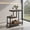 Gray + Black, variant on Resenkos 3-Tier G-Shaped Rolling Side Table with Open Shelves, Rustic Brown