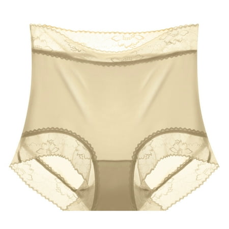 

Womens Lace Bikini Panties Lace Trim Underwear High Waist Panties Soft Breathable Stretch Ladies Briefs 1 Pack