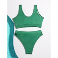 thumbnail image 4 of Actoyo Girl's 2 Piece Swimsuit Sport Solid High Waist Bikini Set Bathing Suit 7-11T, 4 of 9