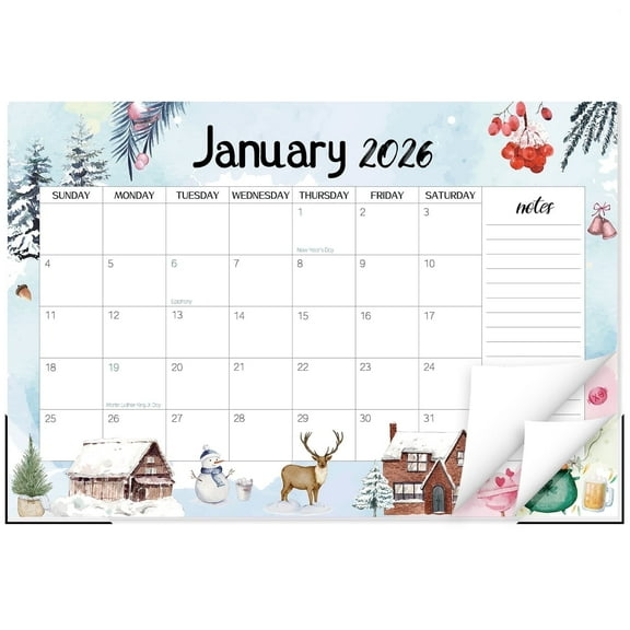 GuassLee Desk Calendar 2026-2027, School Year Calendar 2026, 18-Month Desk/Wall Calendar, Jan.2026 - Jun.2027, 17" X 11.5" Monthly Planner With Corner Protectors, Thick Paper For Home Office