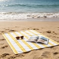 thumbnail image 6 of Taicans Yellow Striped Cabana Beach Towel,30x60in Large Absorbent Soft Pool Towel,Quick Dry Sand-Free Lightweight Bath Towel for Adults Summer Beach Essentials, 6 of 6