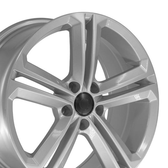 OE Wheels VW18 18 Inch Rim Fits CC Style 5x112 18x8 Gloss Silver - Hollander 69924 (1)