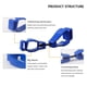 thumbnail image 2 of Colgador Clip para Guantes Recogedor Multifuncional Abrazadera Seguridad (oscuro) Azul 2 Uds., 2 of 9