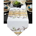 thumbnail image 2 of Bamboo Watercolor Painting Plant Art Table Runner Tablecloth Placemat Table Mat For Home Wedding Party Decoration Supplies, 2 of 5