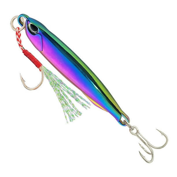 Ourlova 7g-20g Fake Fishing Lures With Hooks Vivid 3d Eyes Fishing Jigs  With Natural Feathers For Freshwater Seawater 