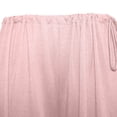 thumbnail image 4 of CUZIBR Girls Pants Solid Color Casual Lightweight Outdoor Joggers Wide Leg Loose Pants Elastic Waist Side Drawstring Slit Hem Adjustable Soft Casual Beach Trousers,Pink,140cm, 4 of 5