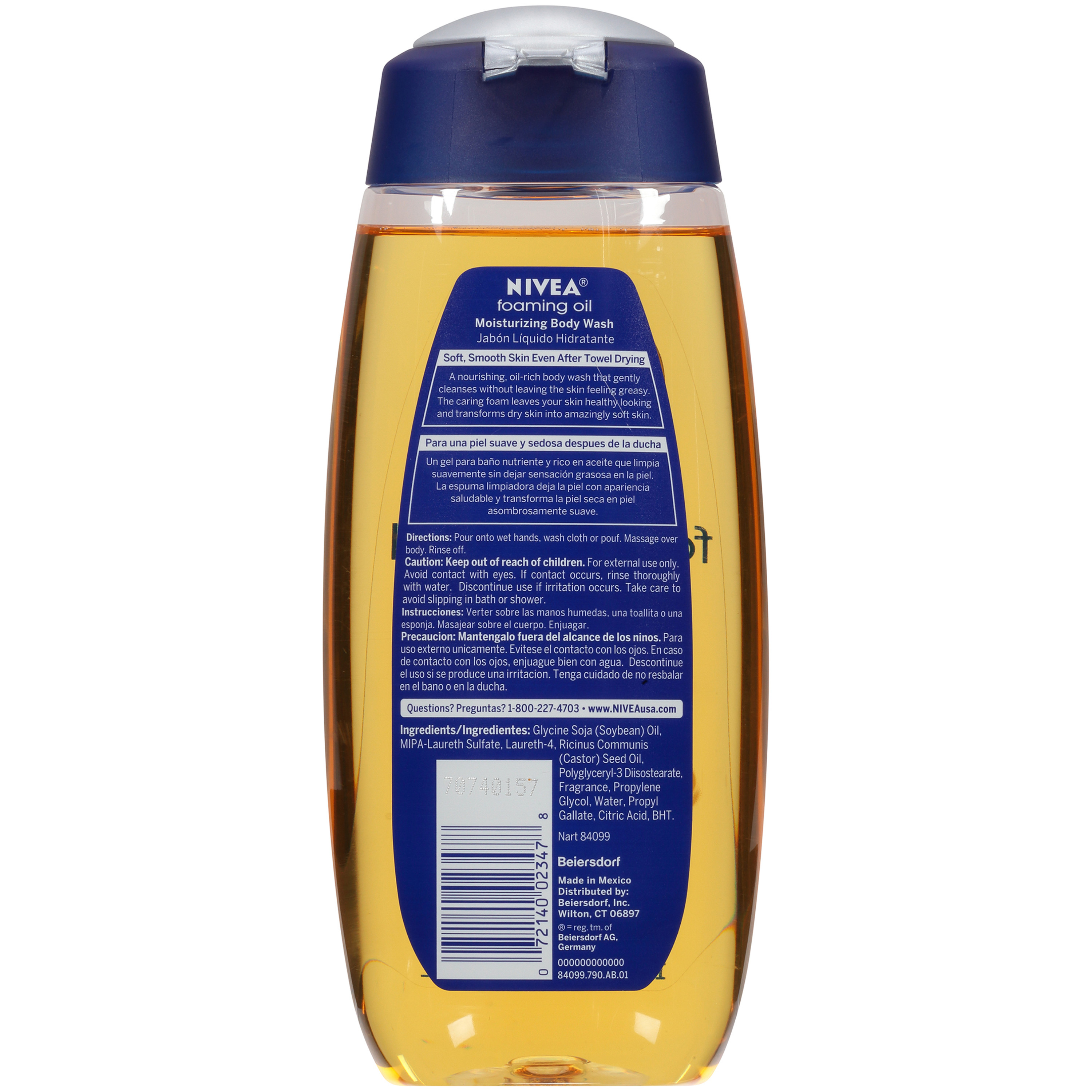 NIVEA Foaming Oil Moisturizing Body Wash 13.5 oz. Bottle - image 3 of 3