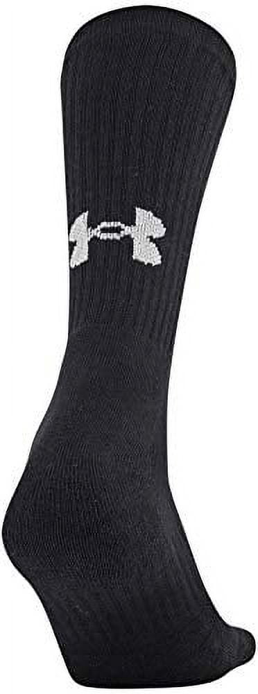 Under Armour Training Black Cotton Crew 3-Pack Socks 1352669-001