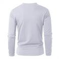 thumbnail image 4 of KIHOUT Chandails en Molleton Hommes Mode Décontractée Col en V Manches Longues avec Blouses & Chemises WH/TG, 4 of 7