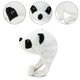 thumbnail image 2 of Adult Kids Cartoon Plush Panda Animal Beanie Hat with Pom Pom Ends Long Straps Thermal Warm Funny Stuffed Toy Earflap Cap Cosplay Party Props, 2 of 4