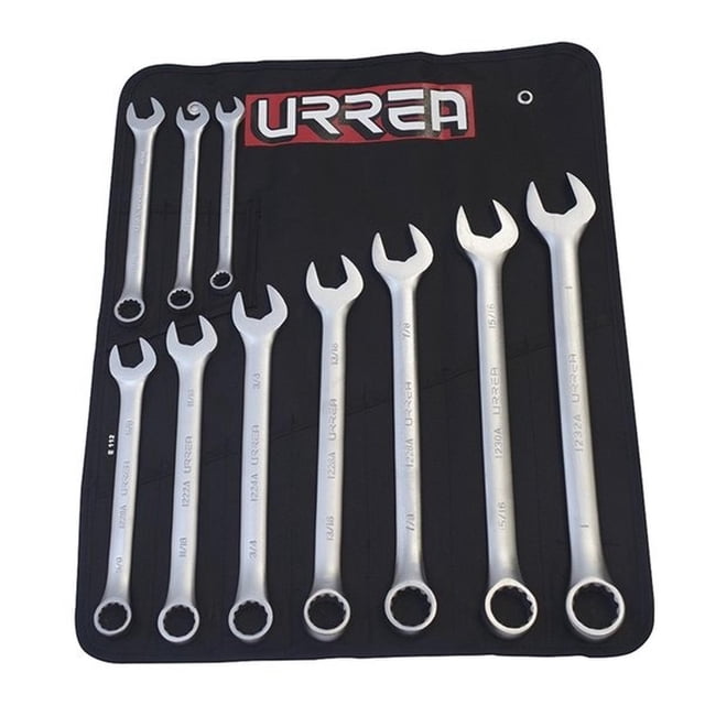 Juego 10 Llaves Combinadas Satinadas 12 Puntas Urrea 1200GA