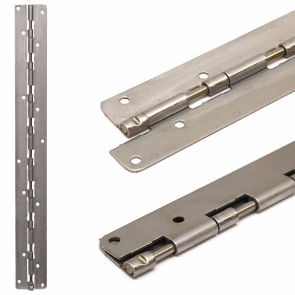 BRP Boat Door Hinge 19-0183 | 18 Inch W/ 1/2In Slide SS 17 Gauge
