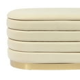 thumbnail image 6 of TOV Furniture Lillian Tufted Cream Velvet Storage Bench with Gold Base, 6 of 8