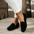 thumbnail image 2 of Rokment Women's Men's Moccasines Slip on Penny Loafers Walking Shoes Classic Comfortable Suede Flat Spring Fall Casual Dress Footwear Black Size 7, 2 of 4