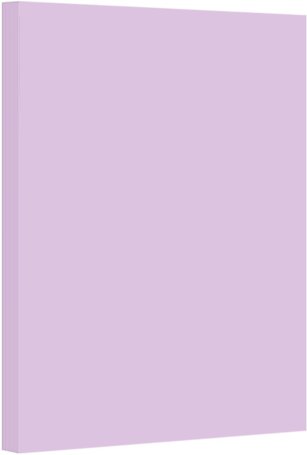 Lilac Pastel Color Card Stock Paper, 67lb Cover Medium Weight Cardstock