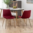 thumbnail image 4 of DeeHome Aufurr Modern Velvet Dining Chair, Set of 2, Red, 4 of 9