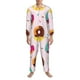 thumbnail image 3 of Balery Donut Pijama para Hombre de Dos Piezas con Manga Larga, Conjunto de Dormir y Descanso Suave con Bolsillos-Large, 3 of 7