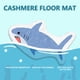 thumbnail image 5 of Alfombra de Baño Decorativa con Temática de Tiburón - Superabsorbente y Antideslizante para Mascotas, 40 X 60 Cm, Poliéster Azul, para Interior y Exterior, Ideal para Baño, Cocina y Lavandería., 5 of 7