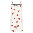 thumbnail image 4 of Censtreet Womens Cami Pajama Sets Soft Shorts Sleepwear Printed Set Camisole 2 Piece Cami Shorts Pj Nightwear, 4 of 5