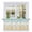 White Light Green Orange, variant on Teal Yellow Boho Tier Curtains, Vintage Ethnic Tribe Abstract Art Light Filtering Kitchen Curtains, 2Pcs Rod Pocket Half Window Treatments Panels for Sink Cafe Cabinet Camper 27.5x36 Inches