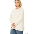 thumbnail image 2 of Zenana Women & Plus Basic Long Sleeve Round Neck Raglan Pullover Sweatshirts Top, 2 of 3