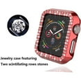 thumbnail image 7 of Takfox For Apple Watch Case 38mm Series 3/2/1 Bling Rhinestone Apple Watch Protective Case Bumper Frame Screen Protector Case Cover for Women Girl iWatch Series 38mm Red, 7 of 7