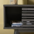 thumbnail image 4 of SAFAVIEH Esma 2 Shelf Media Stand, Distressed Black (58.7 in. W x 15.2 in. D x 18.6 in. H), 4 of 16