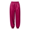 thumbnail image 4 of BVnarty Women's Elastic High Waist Tapered Jogger Pants with Side Pockets, Relaxed Fit Casual Trousers for Game Night Hot Pink XL, 4 of 9