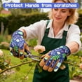 thumbnail image 4 of Womens Gardening Weeding Working Gloves, Leather Garden Glove for Women Thorn Proof No Stab for Digging, Planting,Pruning (Medium), 4 of 6