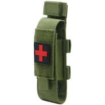 Tactical Molle Tourniquet Holder, Portable TQ Military First Aid Equipment Case & Trauma Medical Shear Pouch (Army Green)