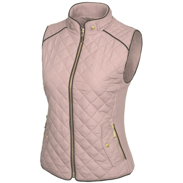 KOGMO Womens Quilted Vest Fully Lined Lightweight Padded Vest S 3X