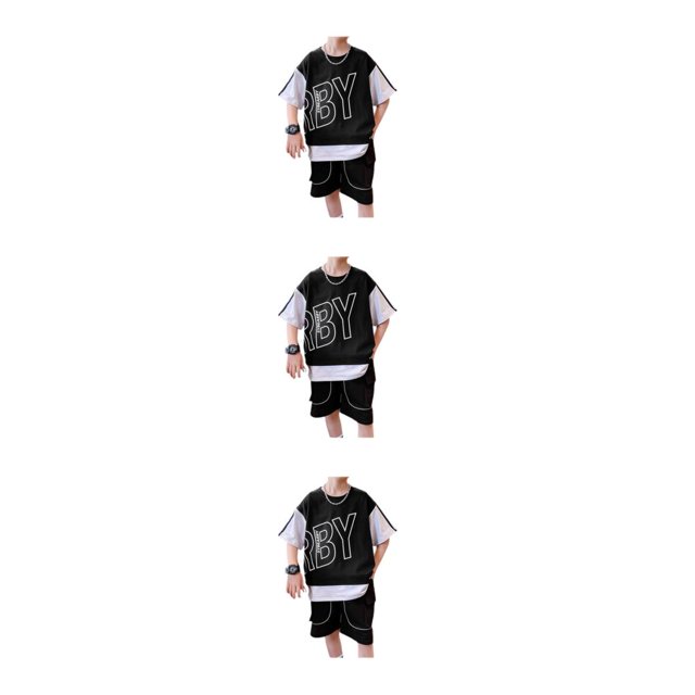Jumpingount De ropa deportiva de verano con letras a la moda para niños, pulóver, camiseta, conjuntos de ropa, ropa de calle, trajes para Type1 NO1