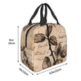 thumbnail image 3 of Easygdp Vintage Rose Botanical Art Bolsa Térmica Premium - Tela Oxford Impermeable, Gran Capacidad, Bolsillo Frontal, Unisex para Trabajo, Escuela, Actividades al Aire Libre y Picnics, 3 of 8