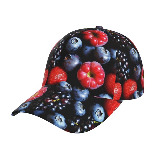Fotbe Variety Of Fruits And Berries Gorro Clásico de Béisbol, Gorra Ajustable con Broche Snapback, Gorro de Exterior de Algodón Suave