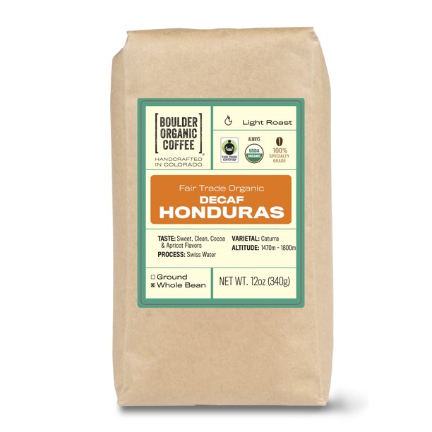 Boulder Organic Decaf Honduras Organic & Fair Trade Single Origin Whole