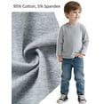 thumbnail image 5 of Aideaone Toddler Boys Long Sleeve Shirts Kids Basic Cotton T-Shirts 2PC Crewneck Tees for Boys 2-7T, 5 of 6
