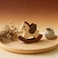 thumbnail image 4 of Jienlioq Nordical Style Horse Rocking Horse Table Decorations Home Decoration Pines Horse Rocking Horse Crafts, 4 of 7