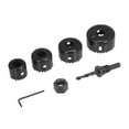 thumbnail image 1 of Bi-metal Hole Saw Kit 6Pcs Assorted Heavy-duty Hole Saw Set with 4 Saw of 32/38/44/54mm, 1 Mandrel, 1 Hex Key for Metal Wood Plasterboard PVC Downlight, 1 of 7